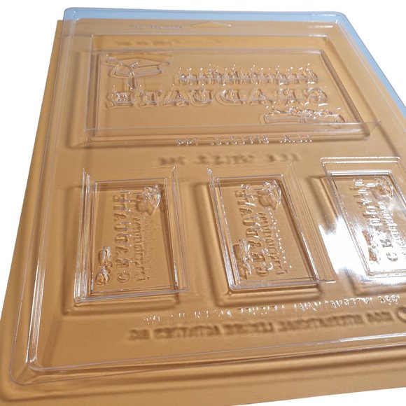 Vintage Candy Mold Congratulations Graduate Bar Polymer Clay Fondant 1984 Soap - Picture 4 of 6